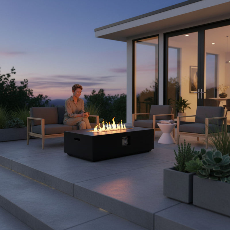 Mesa fogatero de propano/gas natural, 50,000 BTU - Carbón