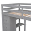 Loft Bed With Storage Drawers, Desk And Stairs With Shelves