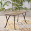 Transitional Acacia Wood Dining Table With Slat Panel Top - Gray