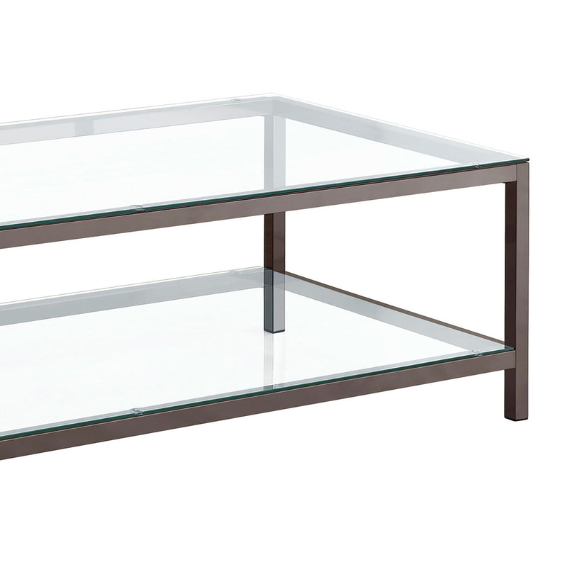 Natasha - 1 Shelf Coffee Table - Nickel