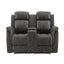 Steban - Console Reclining Loveseat - Gray
