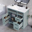 Bathroom Vanity With Sink, 2 Tip Out Drawers, Soft Close Hinges - Gray