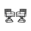 Outdoor Patio Swivel Rocker With Outdoor Grade Sunbrella Fabric Cushions (Set of 2) - Ember Black