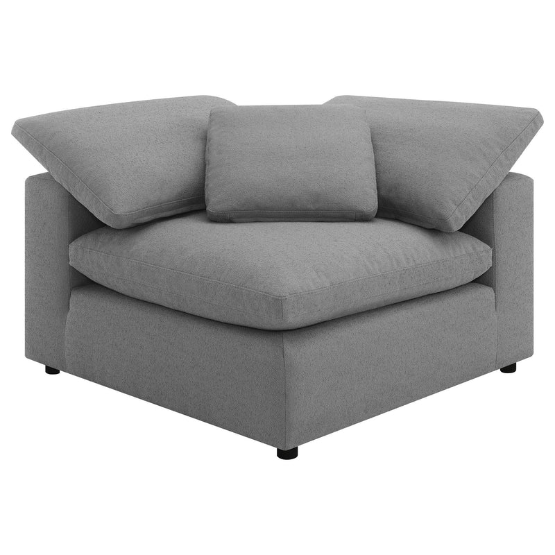 Segoura - 6 Piece Upholstered Modular Sectional With Ottoman - Gray