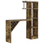 Kady - 5 Shelf Home Bar Table With Wine & Stemware Storage - Brown