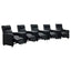 Warren - 5 Seater Home Theater With 4 Wedge Consoles Recliners And Storage Consoles - Black