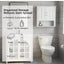 Multi Functional Wall Mounted Cabinet With Adjustable Shelves For Bathroom