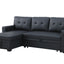 Upholstered Pull Out Sectional Sofa With Chaise