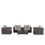 Wicker Seating Group Set With Table And Cushions