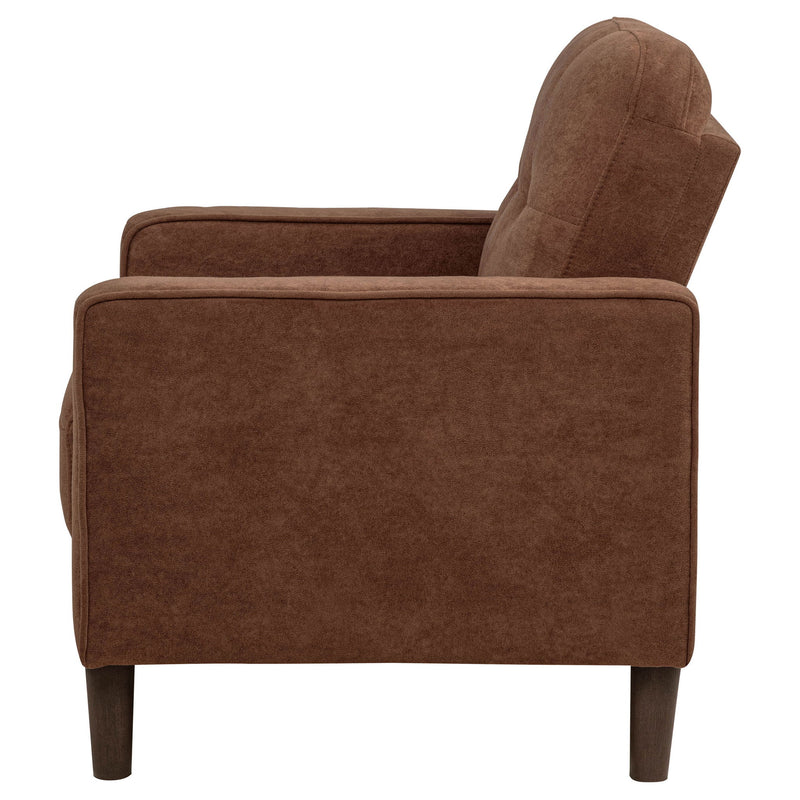 Heather - Track Arm Tufted Accent Chair - Rust