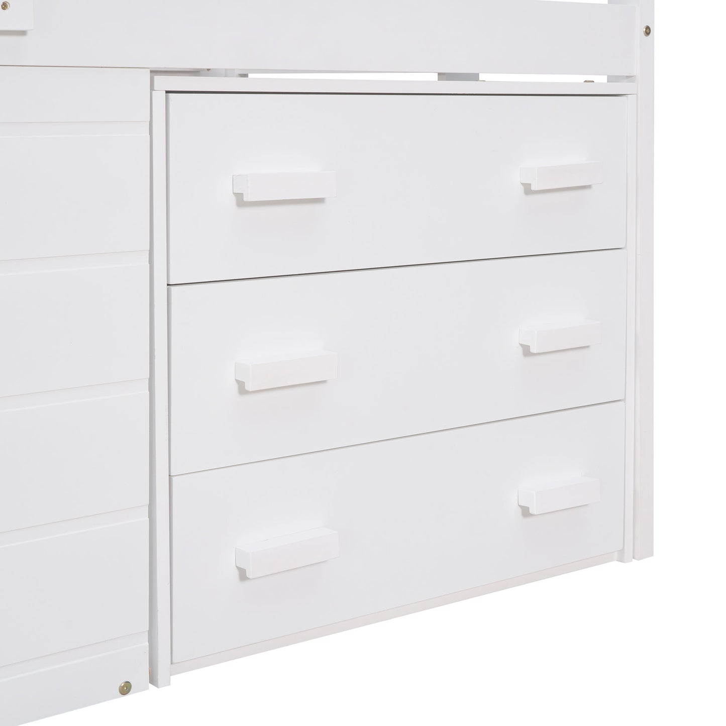 Loft Bed With Cabinet And Shelf