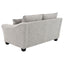Lido - Upholstered Loveseat With Tapering Block Legs - Light Gray
