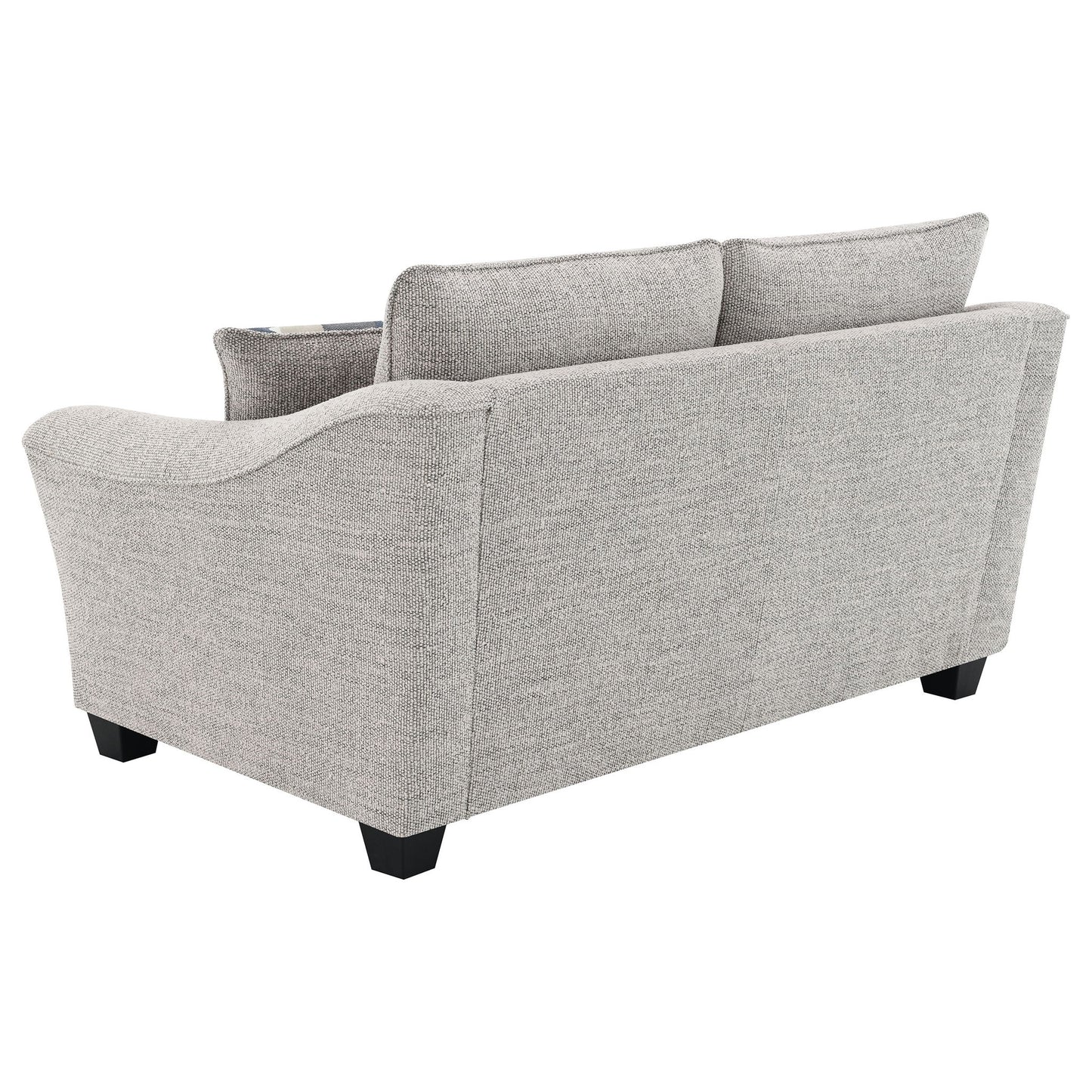 Lido - Upholstered Loveseat With Tapering Block Legs - Light Gray