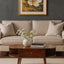 Oval Coffee Table With 1 Drawer - Chestnut