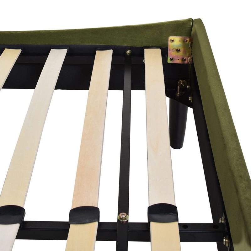 Aspen - Juego de cama de plataforma moderno con cabecero capitoné vertical