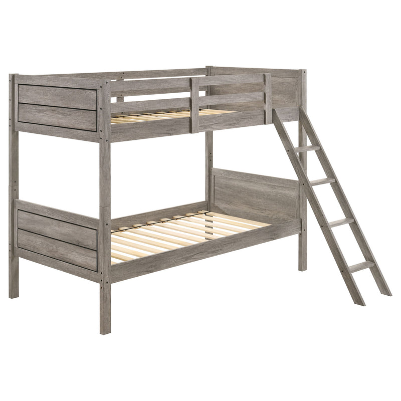 Litera doble con escalera Brenton - Gris pardo