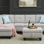 Alger - Left Hand Facing Sofa & Chaise With Ottoman