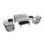 6 Piece Outdoor Conversation Set With Swivel Chairs - Ember Black