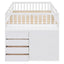 Bunk Bed With 4 Drawers And 3 Shelves