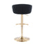 Claire - Contemporary / Glam Adjustable Bar Stool (Set of 2)