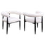 Notting - Upholstered Dining Arm Chair (Set of 2) In And Open C Shaped Backrest - Cream