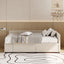 L Shaped Upholstered Platform Bed With Storage And Drawers