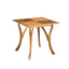 Outdoor Rectangular Table With Curved Legs And Perpendicular Wooden Slats Table Top