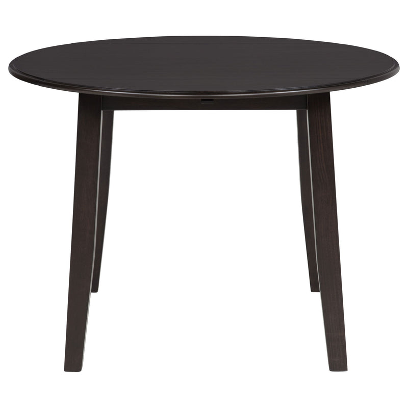 Jackie - 5 Piece Dining Set With Drop Leaf Table And Side Chairs - Dark Coffee