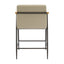 Counter Stool Set With Espresso Metal Frame - Khaki