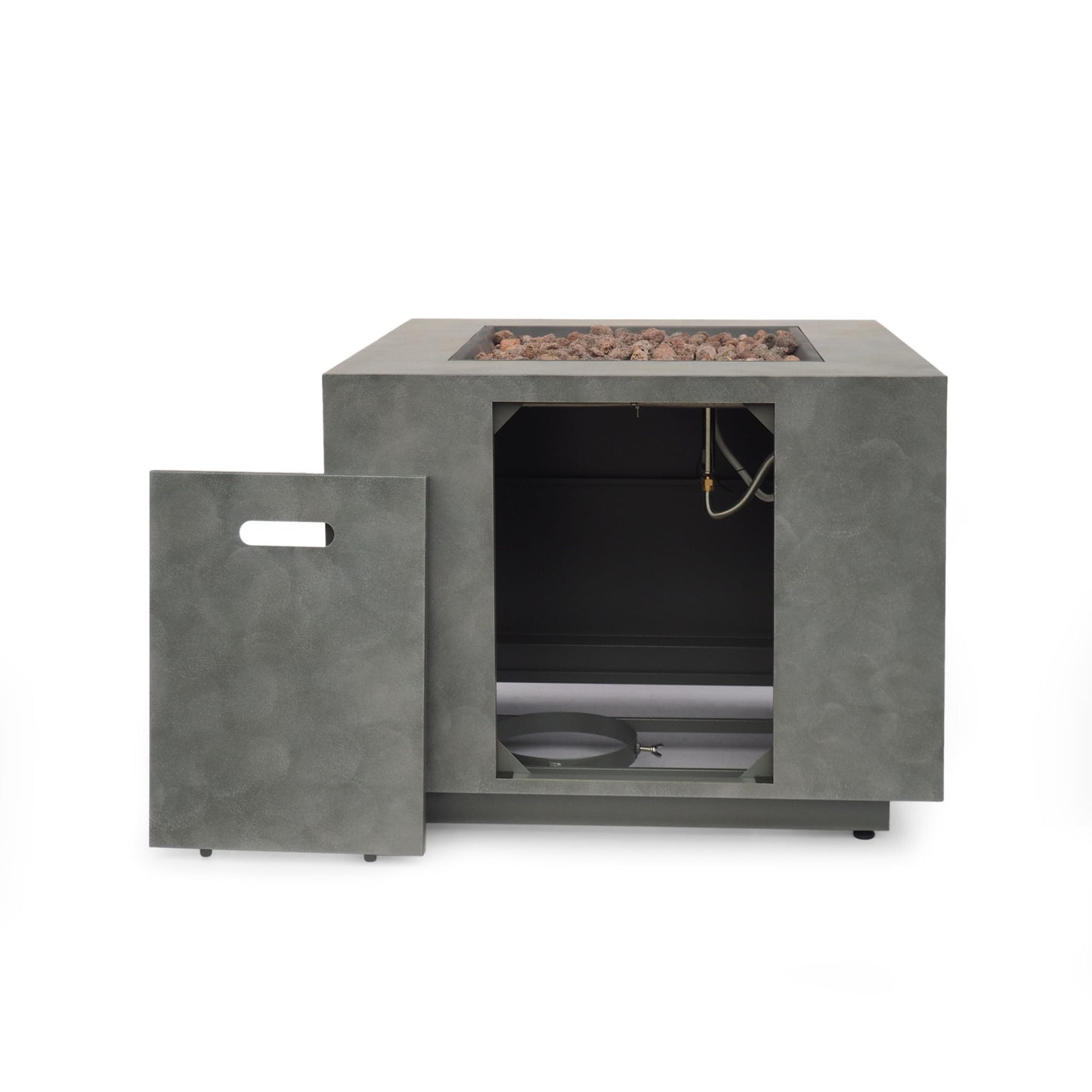 Outdoor Patio Gas Burning Fire Pit Table 50, 000 Btu, Square