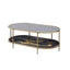 Fiorella - Marble Print Glass Table