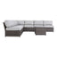 Comfortable Modern Patio Rattan Sectional Set With Cushions