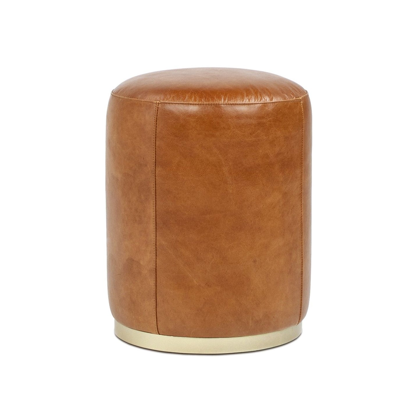 Nico - Round Ottoman Stool - Brown