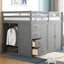 Loft Bed With Built In Wardrobes, Cabinets And Drawers