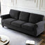Soft Sofa, Upholstered 3 Seater Couch With High Density Foam, Loose Back Cushions And Turned Legs