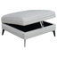 Harrison - Upholstered Storage Ottoman - Gray / Black