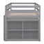 Loft Bed With Retractable Writing Desk And 4 Drawers, With Lateral Portable Desk And Shelves