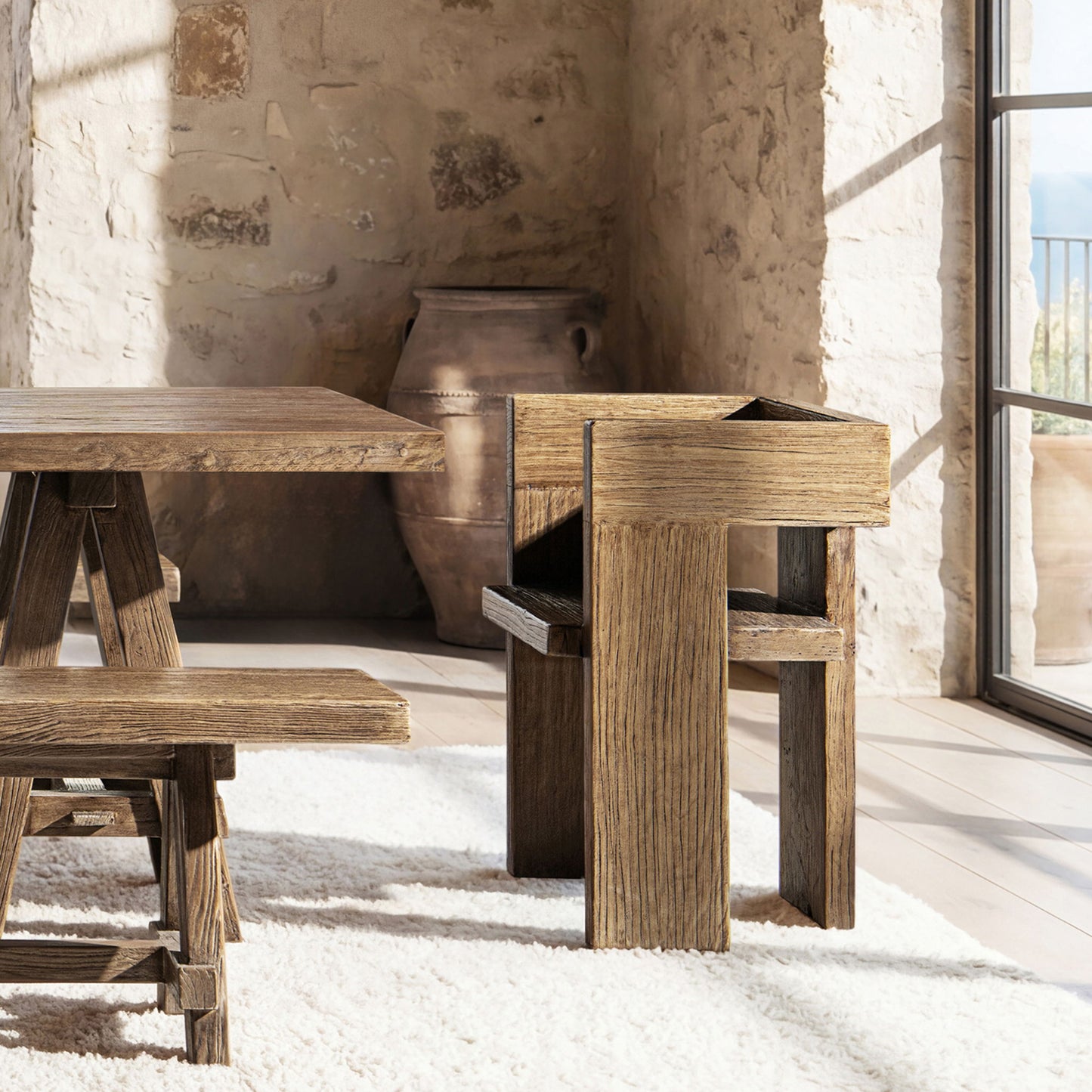 Avenel - Sculptural Block Accent Chair