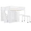 Loft Bed With Stairs, Bookshelf, Drawers, Desk & Wardrobe, Space Saving Multifunctional Furniture