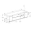 TV Stand, Console, Media Entertainment Center, Storage Shelves, Glossy Contemporary & Modern - White