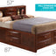 Modern Design Storage Bed With Bookcase Headboard
