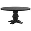 Allende - Round Dining Pedestal Table With Carved Base - Black