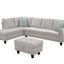 Alger - Left Hand Facing Sofa & Chaise With Ottoman