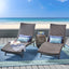 Kauai - Modern Style Wicker Chaise Lounge - Brown Multi