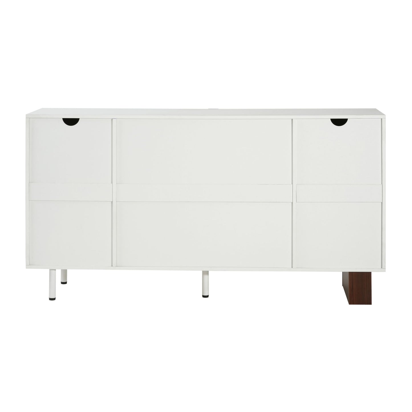 Sideboard Buffet Cabinet Wide Storage Unit With 4 Doors & Adjustable Shelves - White
