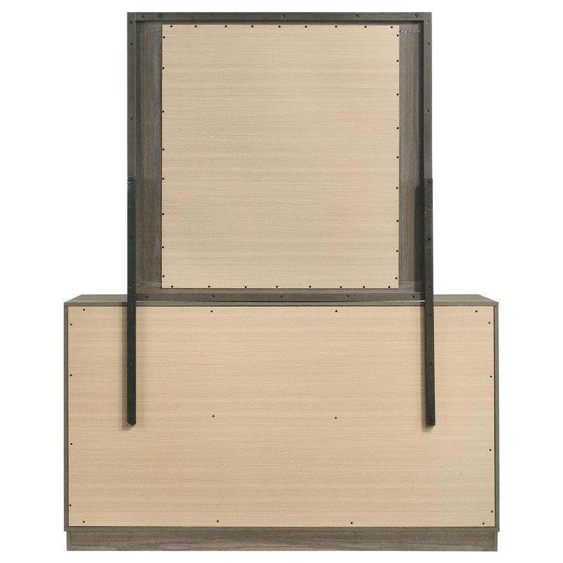 Edmondson - 9 Drawer Dresser With Mirror - Natural / Gray
