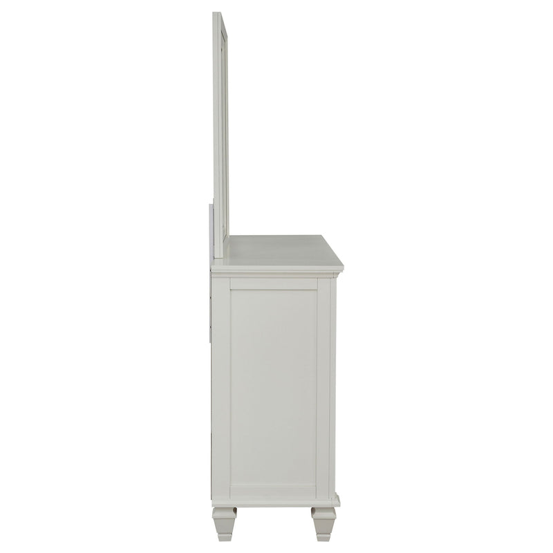 Dennis - 11 Drawer Dresser With Mirror - Cream White