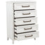 Inverness - 5 Drawer Bedroom Chest - White