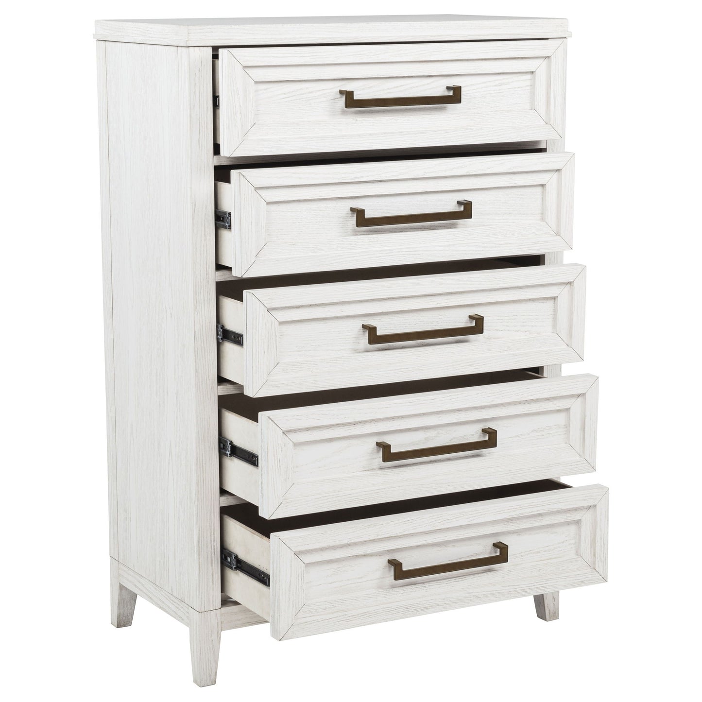 Inverness - 5 Drawer Bedroom Chest - White