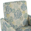 Upholstered Push Back Recliner Chair For Living Room - Blue